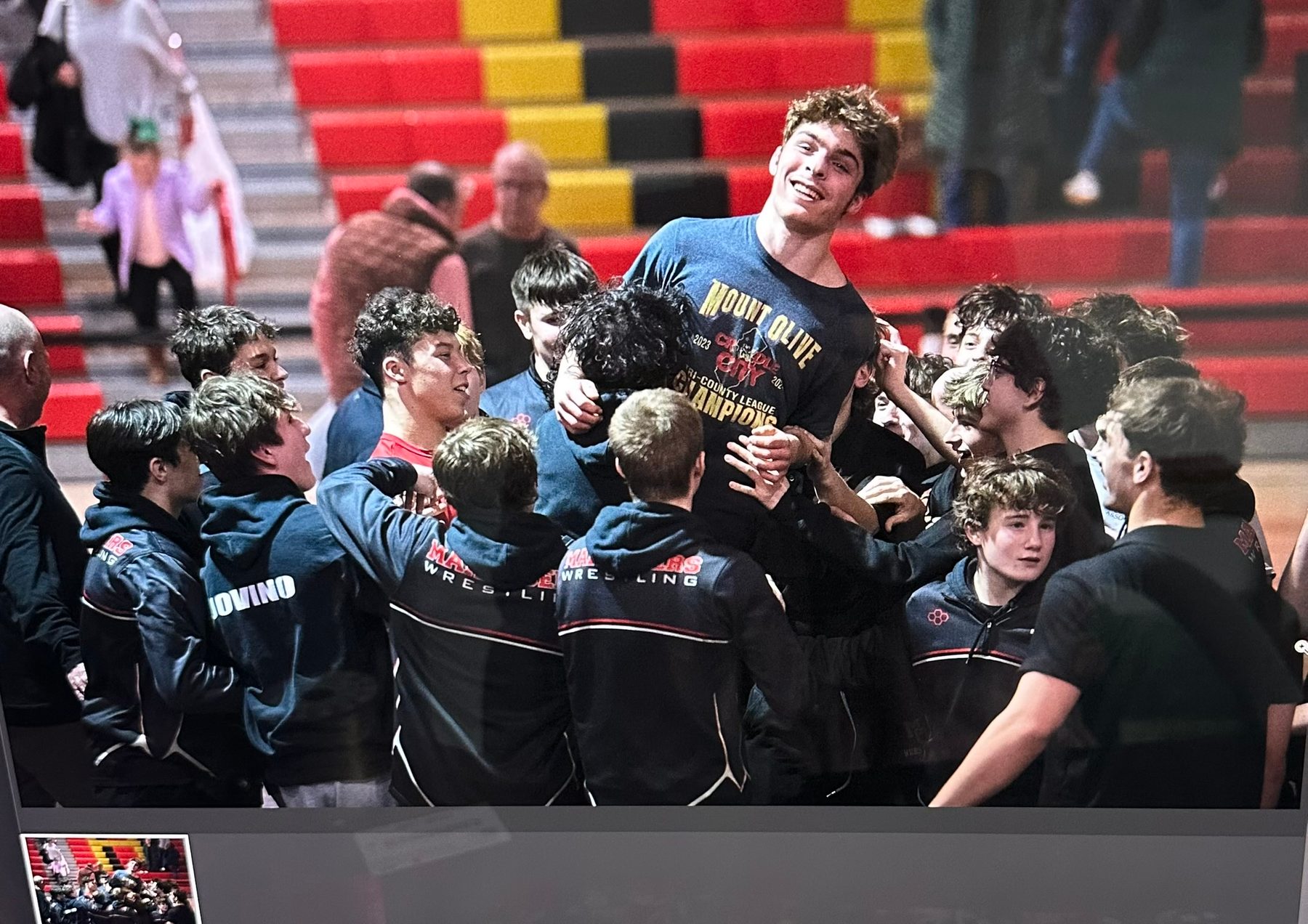 Thomas McDonald highlight: Celebrating after MO beats North Hunterdon - NJSIAA Group Championships, Semifinal Round, Group 4 - Feb 19, 2026